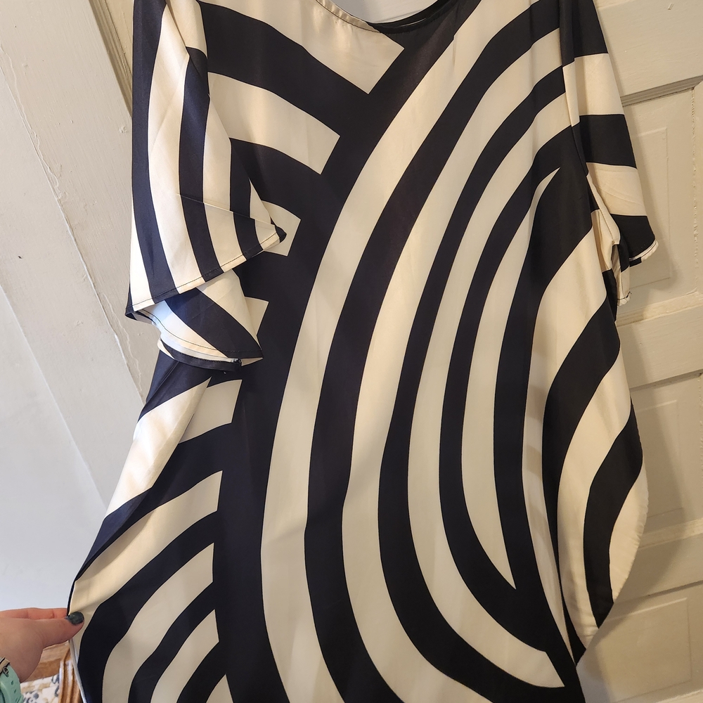 Black and White Striped Dress